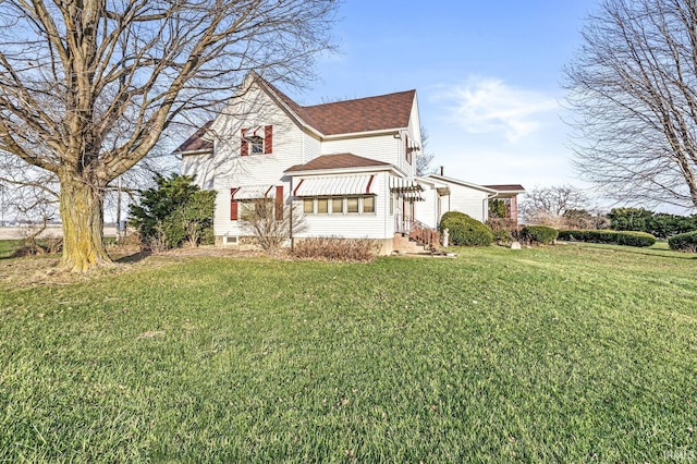 exterior space featuring a yard