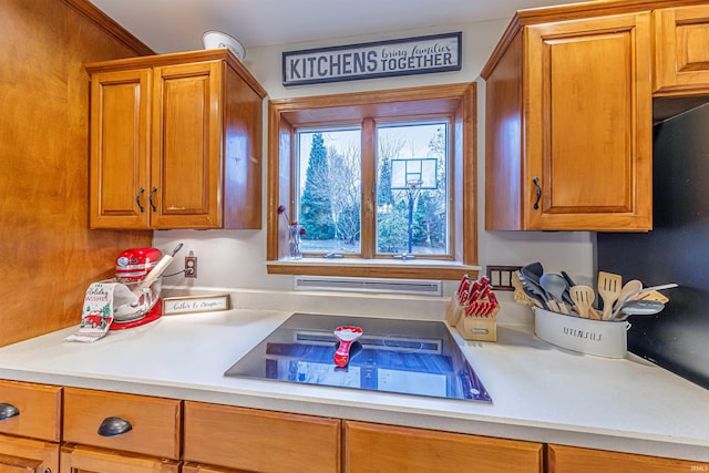 kitchen featuring black electric stovetop