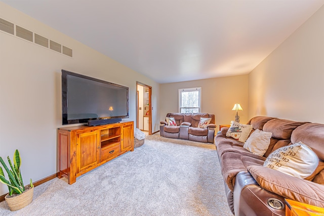 view of carpeted living room