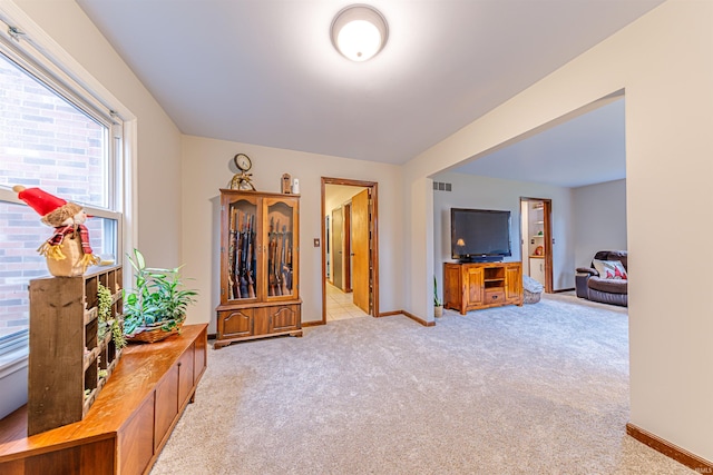 view of carpeted living room