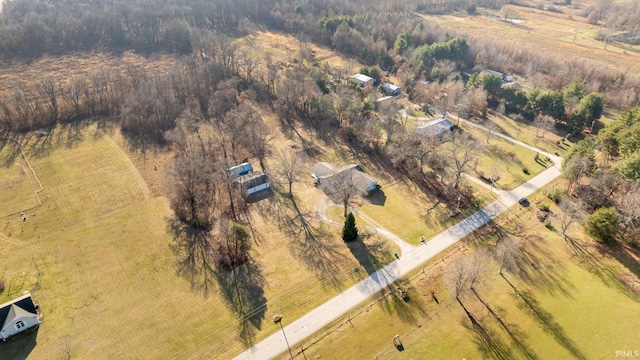 drone / aerial view featuring a rural view