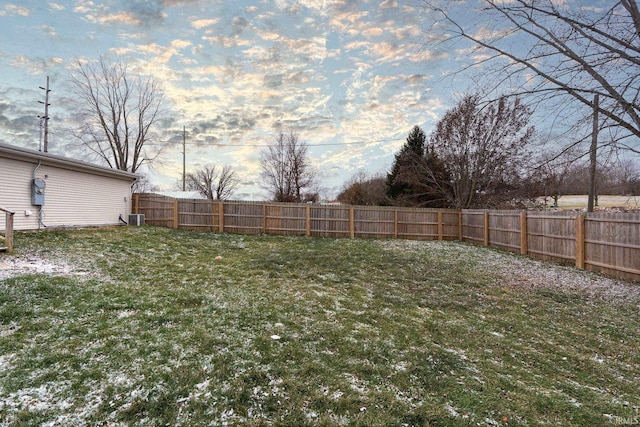 view of yard with cooling unit