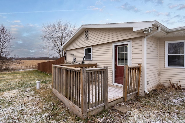 exterior space featuring a deck