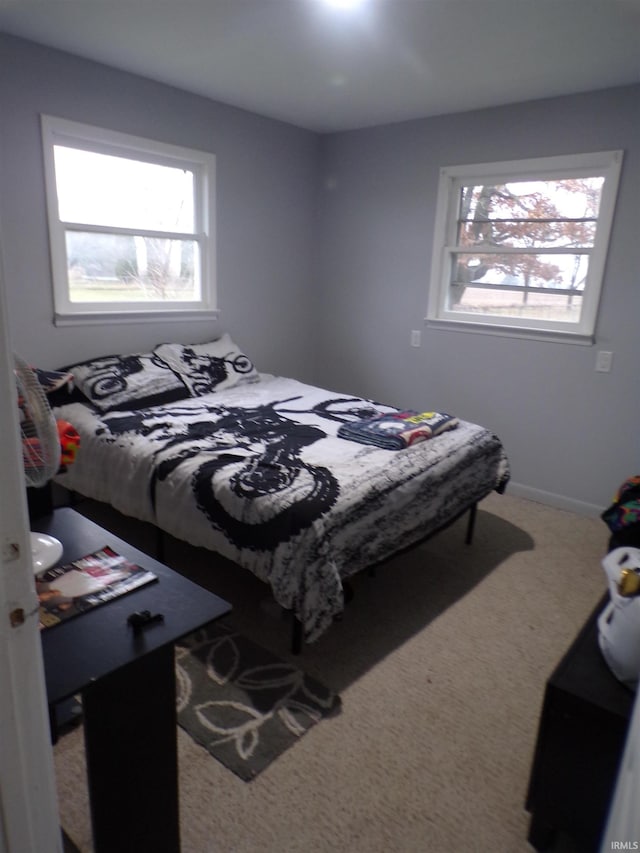 bedroom featuring carpet flooring