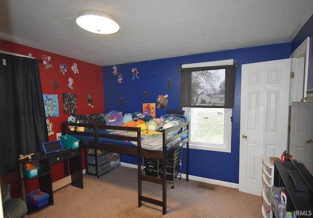 view of carpeted bedroom