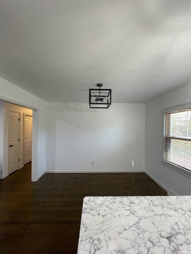 interior space featuring dark hardwood / wood-style floors