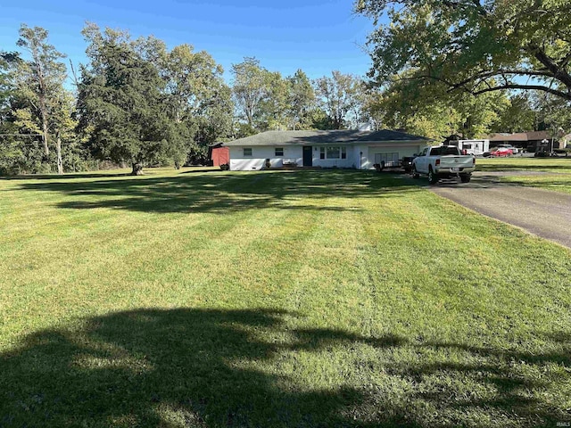 exterior space with a front lawn