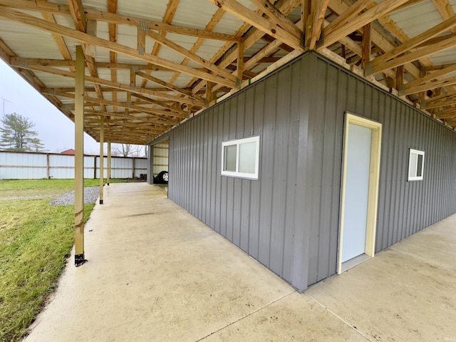 view of horse barn