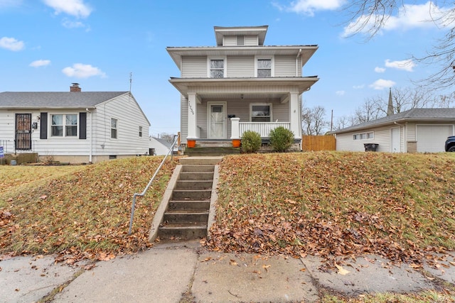 view of front of home with a porch