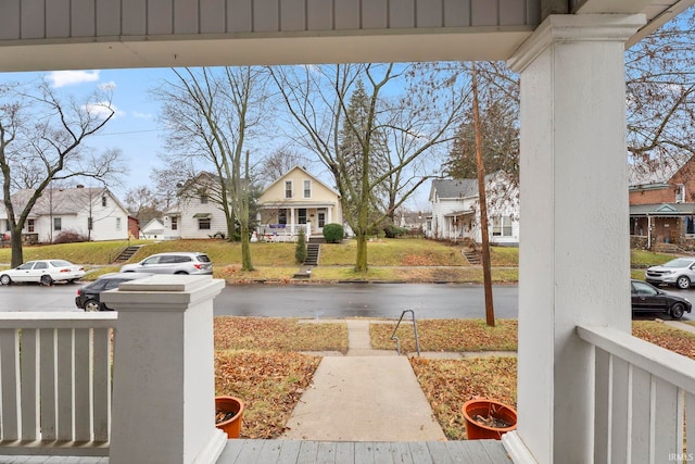 view of yard featuring a porch