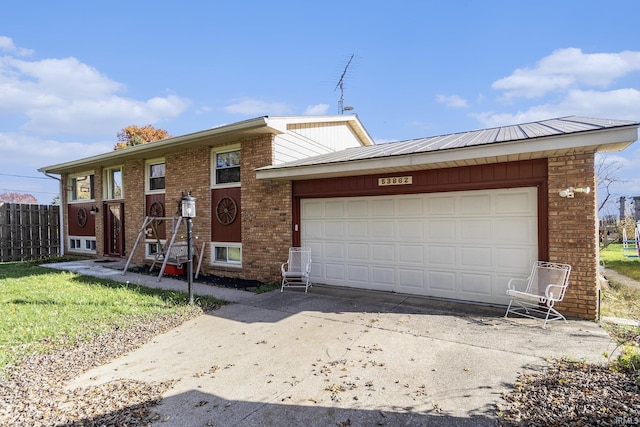 view of front facade with a garage