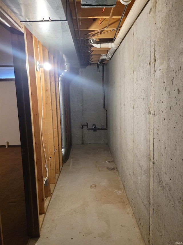 view of basement