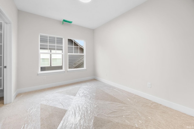 view of carpeted spare room