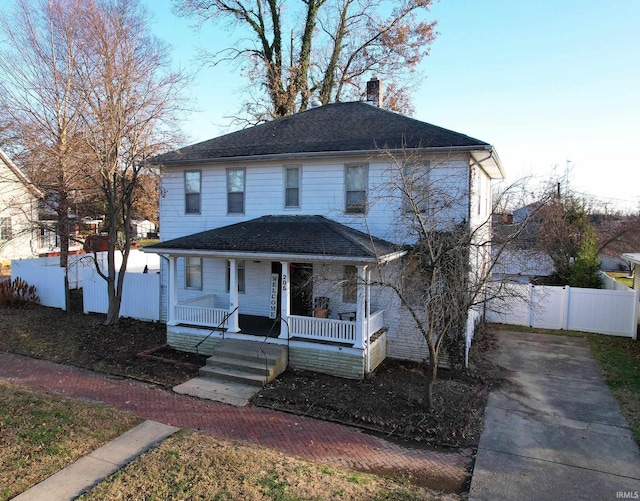 view of front facade with covered porch