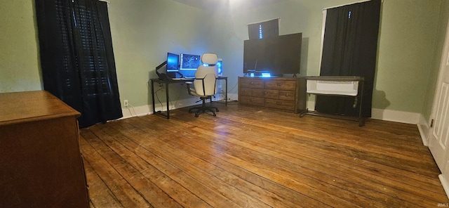 office featuring hardwood / wood-style floors