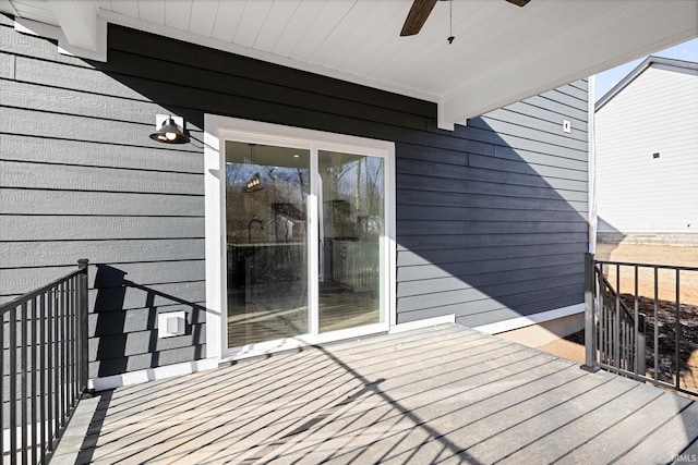 deck with ceiling fan