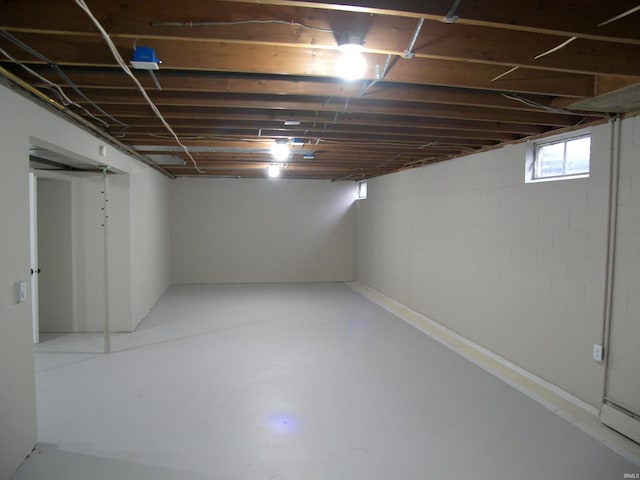 view of basement