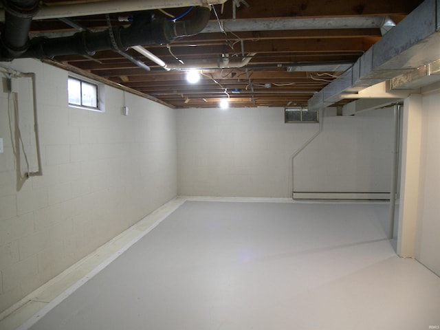 view of basement