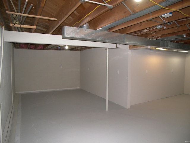 view of basement