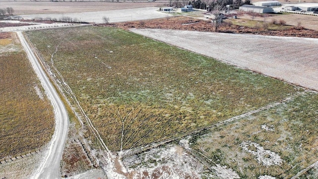 aerial view featuring a rural view