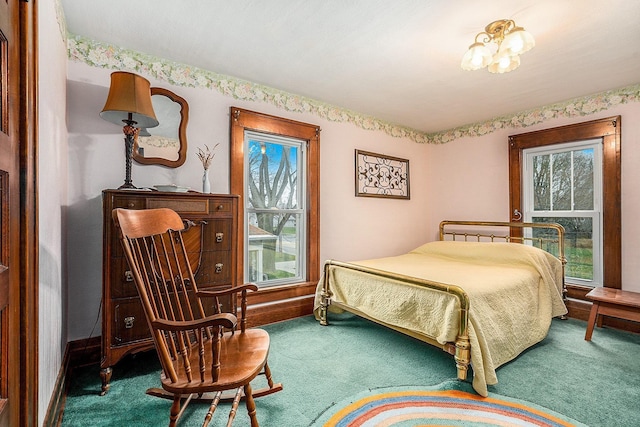 view of carpeted bedroom