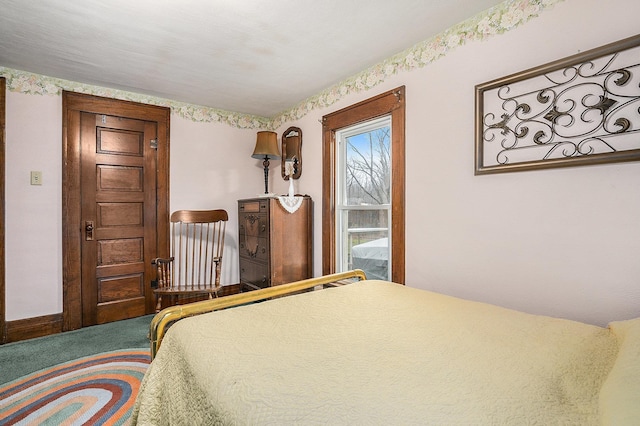 view of carpeted bedroom