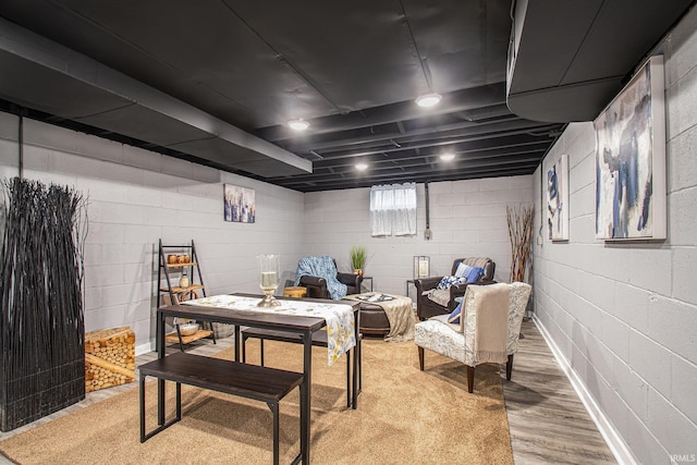 interior space featuring hardwood / wood-style floors