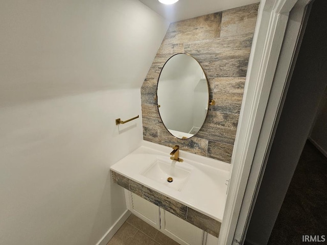 bathroom featuring tile patterned floors and sink