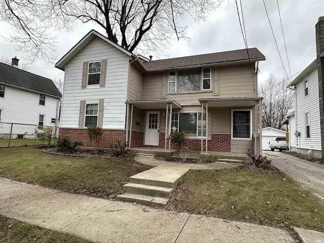 front of property with a front yard