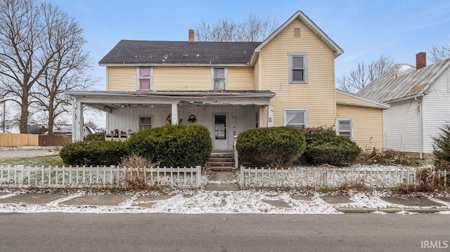 front facade with covered porch