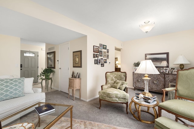 view of carpeted living room