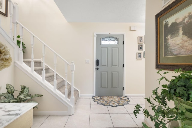 view of tiled entryway