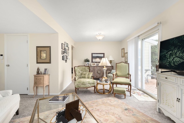 view of carpeted living room