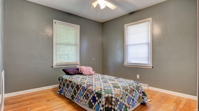 7111 Upton Rd, Mount Vernon, IN 47620 - bedroom featuring ceiling fan and light hardwood / wood-style floors