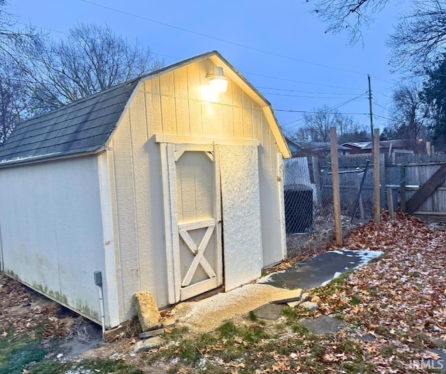 view of outdoor structure