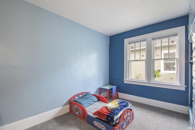 bedroom with carpet floors