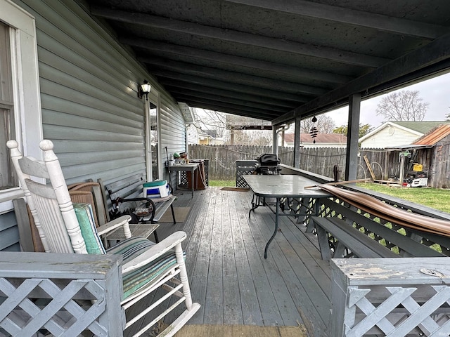 view of wooden deck