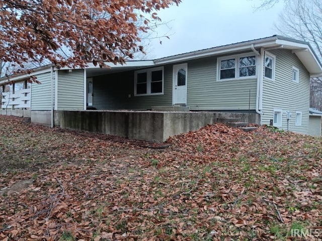 view of front of home