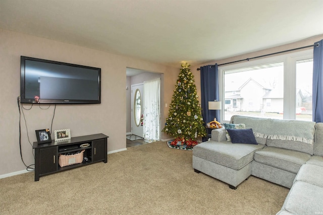 view of carpeted living room