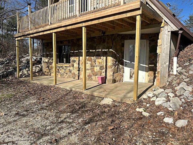 view of patio with a deck