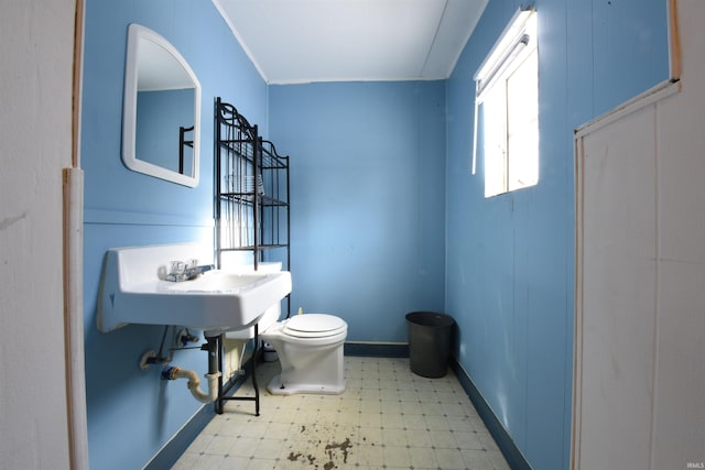 bathroom with toilet and sink