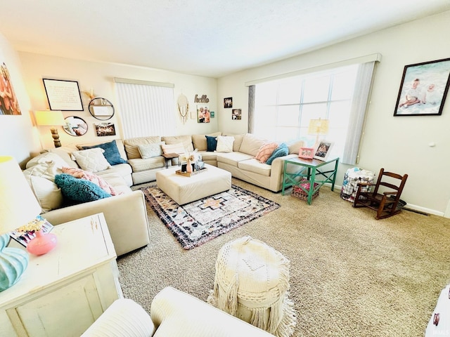 view of carpeted living room