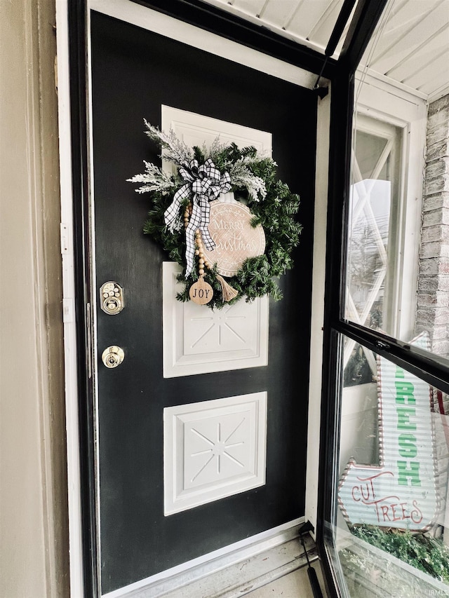 view of doorway to property