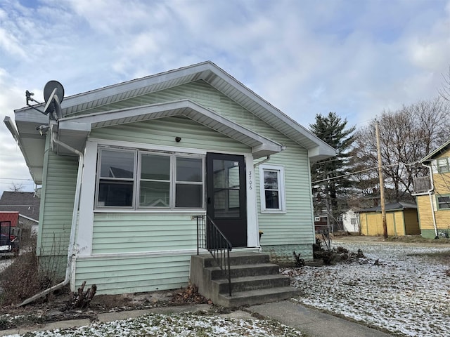 view of bungalow-style house