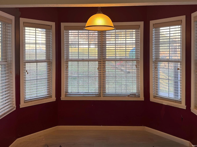 unfurnished dining area with a wealth of natural light