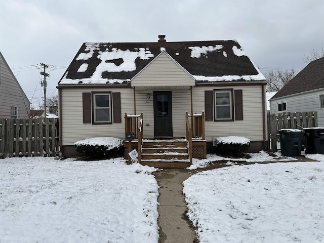 view of bungalow-style house