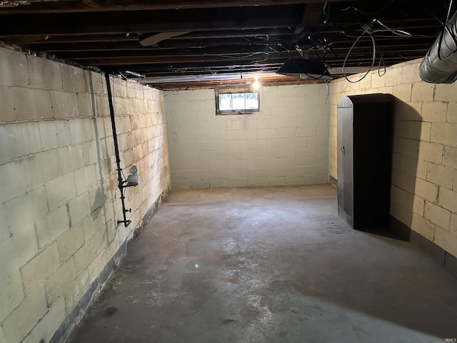 view of basement