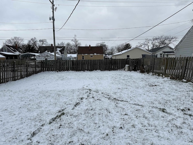 view of snowy yard