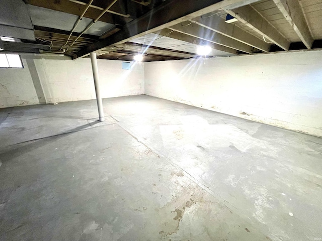 view of basement