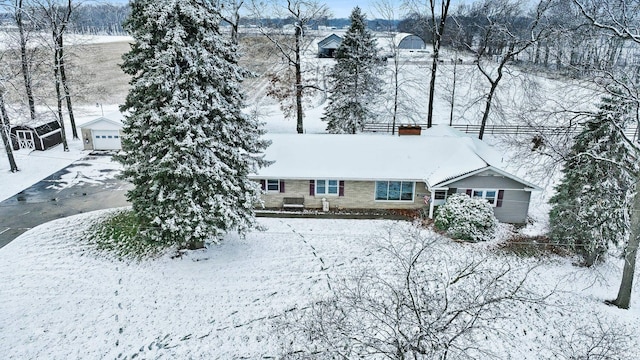 view of snowy aerial view